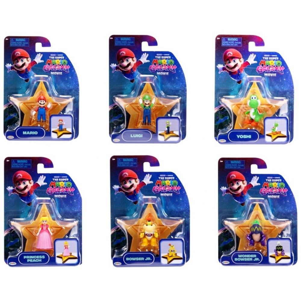 Super Mario Galaxy Movie Mini Figure with Star Launcher Accessory