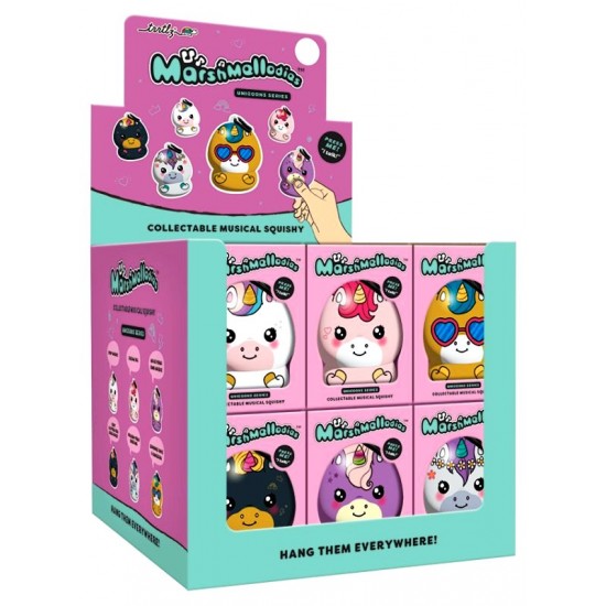 Marshmellodies Unicorns Musical Squishy CDU (12ct) RRP £4.99