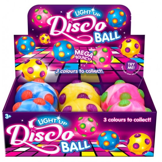 Disco Light Up Ball 100mm (6ct) RRP £3.99