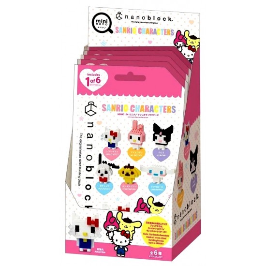 Nanoblock Mininano Sanrio Blind Bag Assortment in CDU (6ct) RRP £4.99