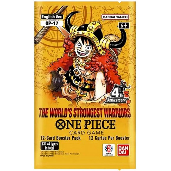 One Piece (OP17) The World's Strongest Warriors Boosters (24ct) RRP £4.99 - RELEASE DATE: AUGUST 28, 2026 (SOLD OUT TO PRE-ORDER)