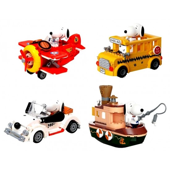 Pantasy Snoopy Where We Go Vehicles Building Block Assortment (12ct) RRP £11.99