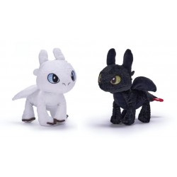 How To Train Your Dragon 18cm Toothless & Light Fury Plush in CDU (9ct) RRP £10.99