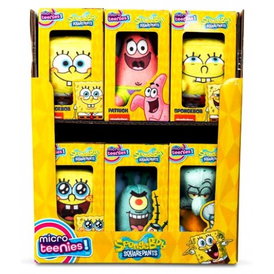 SpongeBob Squarepants Micro Teenies Boxed Plush CDU (18ct) RRP £3.99