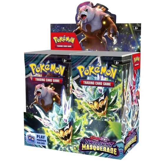Pokemon Scarlet & Violet 6: Twilight Masquerade Boosters (36ct) RRP £4.29 - SHIPPING FROM MAY 22, 2024