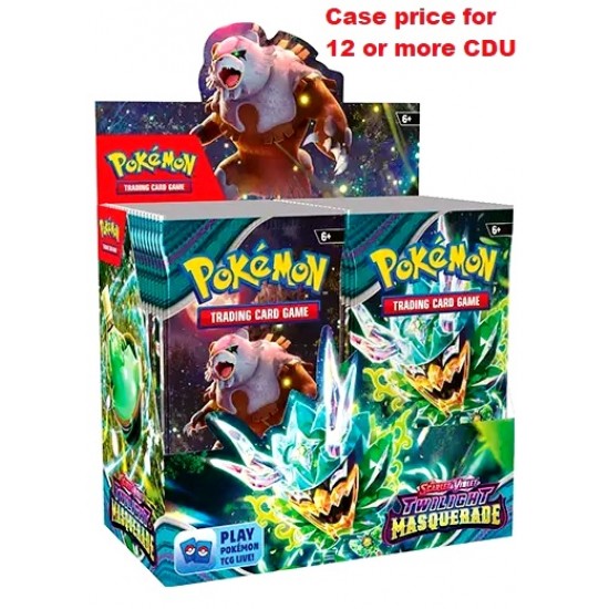 Pokemon Scarlet & Violet 6: Twilight Masquerade Boosters (36ct) RRP £4.29 - CASE DISCOUNT (12 DISPLAYS OR ABOVE) - SHIPPING FROM MAY 22, 2024