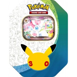 Pokemon 30th Celebration Sylveon ex Tin (6ct) RRP £21.99 - RELEASE DATE: SEPTEMBER 16, 2026 (UNAVAILABLE TO PRE-ORDER & SUBJECT TO PURCHASING CONDITIONS)