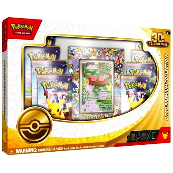 Pokemon 30th Celebration Ditto Premium Collection (6ct) RRP £39.99 - RELEASE DATE: NOVEMBER 6, 2026 (UNAVAILABLE TO PRE-ORDER & SUBJECT TO PURCHASING CONDITIONS)