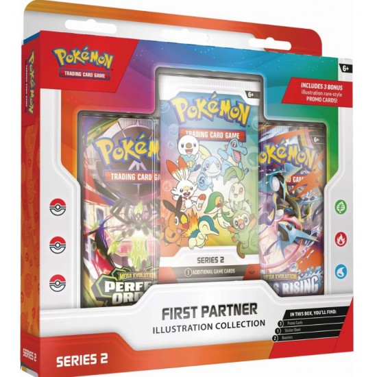 Pokemon First Partner Illustration Collection - Series 2 (6ct) RRP £14.99 - RELEASE DATE: JUNE 19, 2026 (UNAVAILABLE TO PRE-ORDER AND SUBJECT TO PURCHASING CONDITIONS)