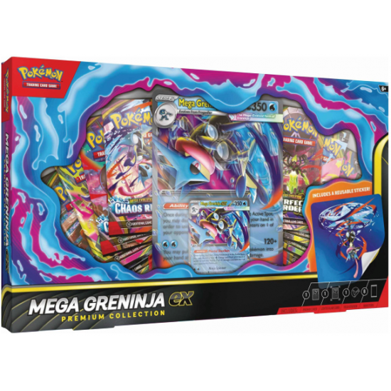 Pokemon Mega Greninja EX Premium Collection rrp £39.99 - RELEASE DATE: JULY 3, 2026 (UNAVAILABLE TO PRE-ORDER AND SUBJECT TO PURCHASING CONDITIONS)