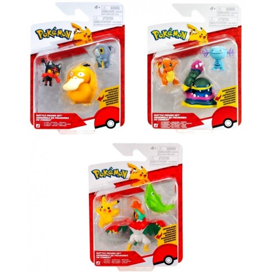 Pokemon (56/57/60) 3-pack Battle Figure Assortment (4ct) RRP £12.99 Pokemon (56/57/60) 3-pack Battle Figure Assortment (4ct) RRP £12.99