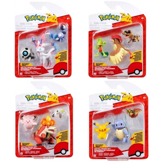 Pokemon (55AB) 3-pack Battle Figure (4ct) RRP £12.99