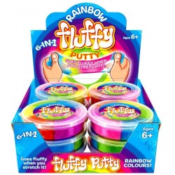 6-in-1 Rainbow Fluffy Putty (12ct) RRP £2.49