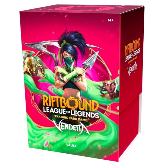 Riftbound: Vendetta Vault Bundle RRP £34.99 - RELEASE DATE: JULY 31, 2026 (SOLD OUT TO PRE-ORDER) Riftbound: Vendetta Vault Bundle RRP £34.99 - RELEASE DATE: JULY 31, 2026 (SOLD OUT TO PRE-ORDER)