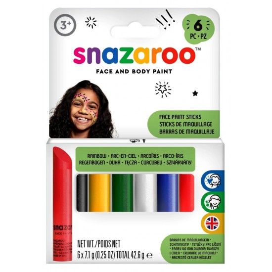 Face Painting Sticks - Rainbow (SZS028) (1160600) RRP £6.00
