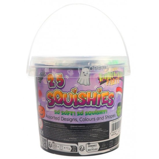 Halloween Squishies 25-piece in Bucket (6ct) RRP £8.99