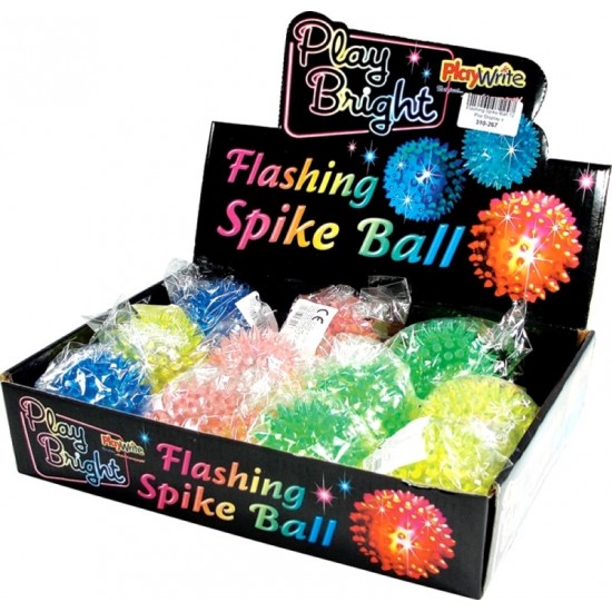 Flashing Spikey Ball (12ct) RRP £1.99 Flashing Spikey Ball (12ct) RRP £1.99