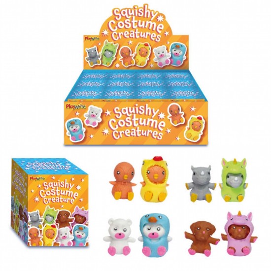 Costume Creatures Squishy Figure Blind Box (12ct) RRP £1.99 Costume Creatures Squishy Figure Blind Box (12ct) RRP £1.99