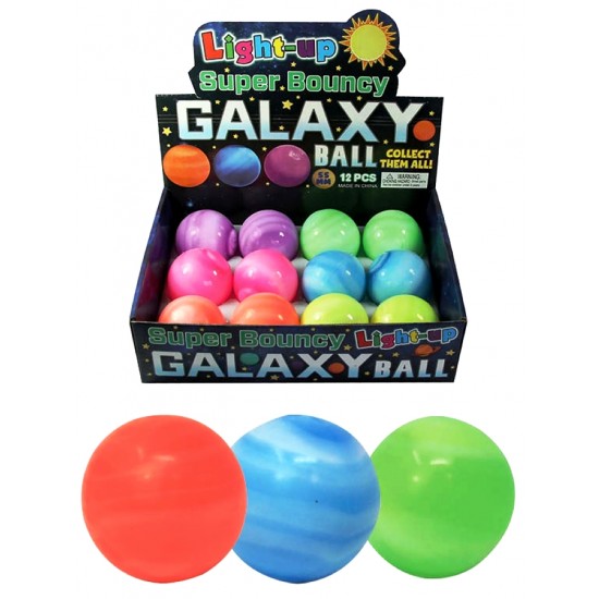 Galaxy Ball Light-up Super Bouncy (12ct) RRP £1.99