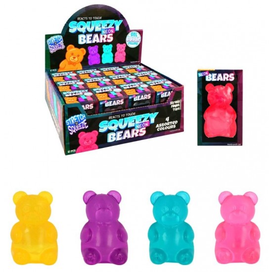 Bear Neon Sugar Gel Squishy in Box (12ct) RRP £1.99 Bear Neon Sugar Gel Squishy in Box (12ct) RRP £1.99