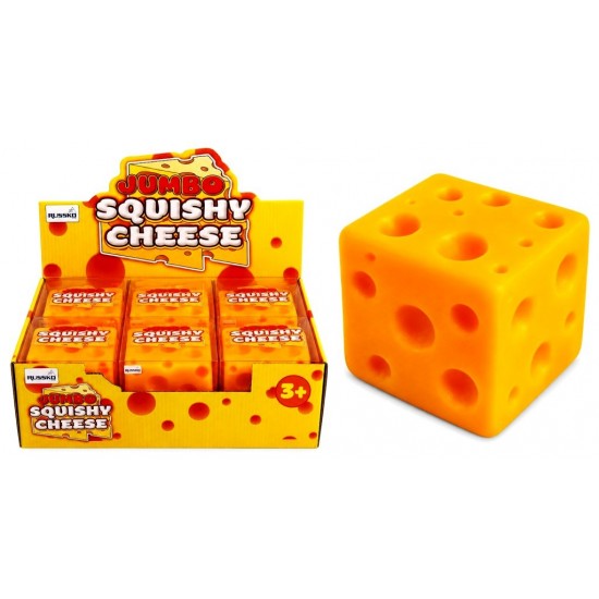 Cheese Jumbo 12cm Squishy in CDU (6ct) RRP £8.99 - MAXIMUM ONE DISPLAY PER CUSTOMER
