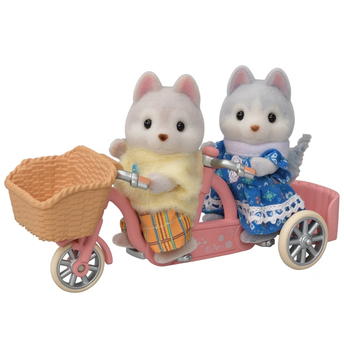 Sylvanian Families Tandem Cycling Set - Husky Sister & Brother