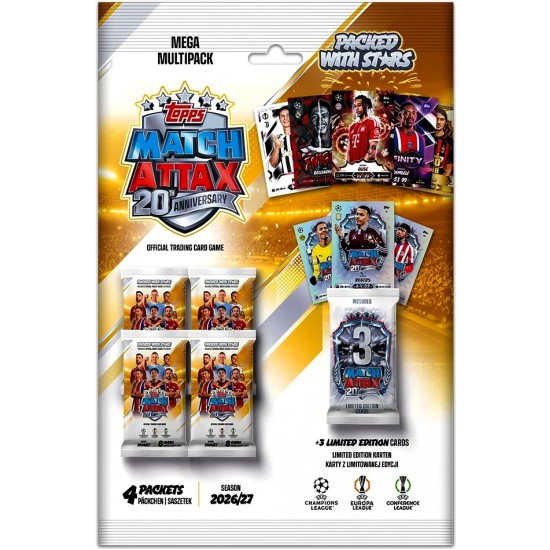 Match Attax 2026/27 20th Anniversary Multipack - RELEASE DATE: SEPTEMBER 10, 2026