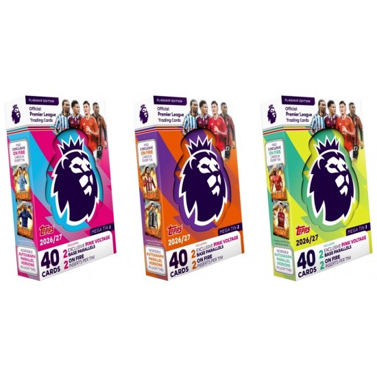 Premier League 2027 Trading Card Game Mega Tins (6ct) - RELEASE DATE: AUGUST 6, 2026