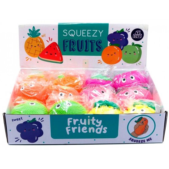 Squeezy Puffer Fruity Friends - 6 Assorted (12ct) RRP £2.99