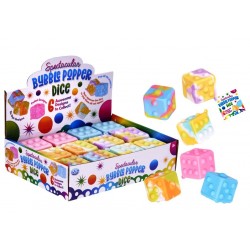 Bubble Popper Dice 60mm - 6 assorted (12ct) RRP £1.99