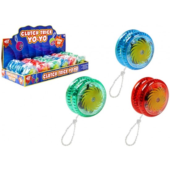 2" Light Up Clutch Trick YoYo - 3 assorted (24ct) RRP £1.49