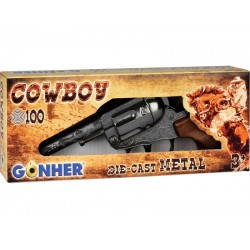 Cowboy Revolver 100 Shot Die-cast Metal (24ct) RRP £11.99