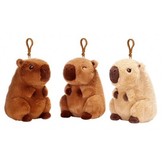 Capybara 12cm Plush Bag Clip Assortment (12ct) RRP £4.99
