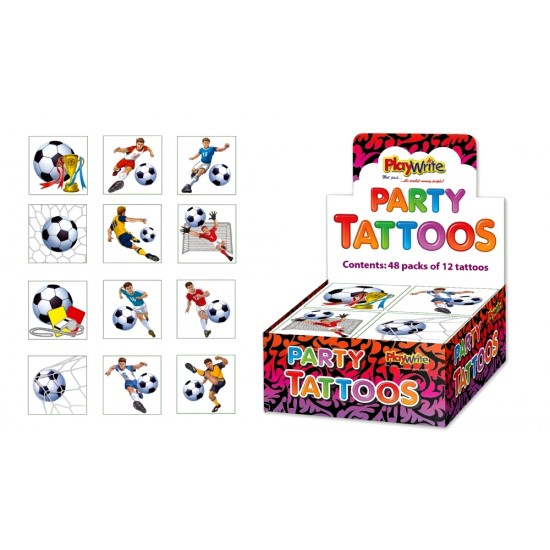 Party Tattoos 12-piece Football Assortment (48ct) RRP 25p