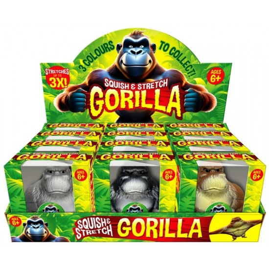 Squishy Gorilla in Window Box (12ct) RRP £1.99