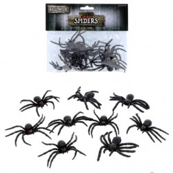 Spiders (Rubber) 9-pack Halloween Decorations (12ct) RRP £1.99