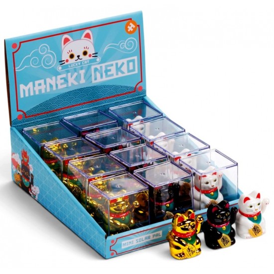 Lucky Cat Solar Pal Waving Figures in Box (12ct) RRP £4.99 Lucky Cat Solar Pal Waving Figures in Box (12ct) RRP £4.99