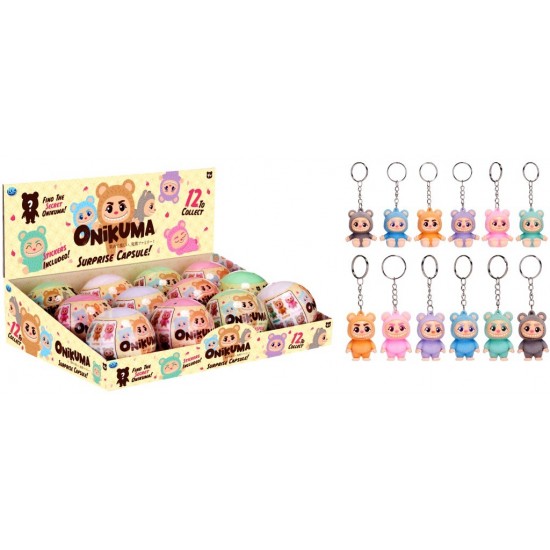 Onikuma 3D Keychain 55mm Surprise Capsules (12ct) RRP £1.99 