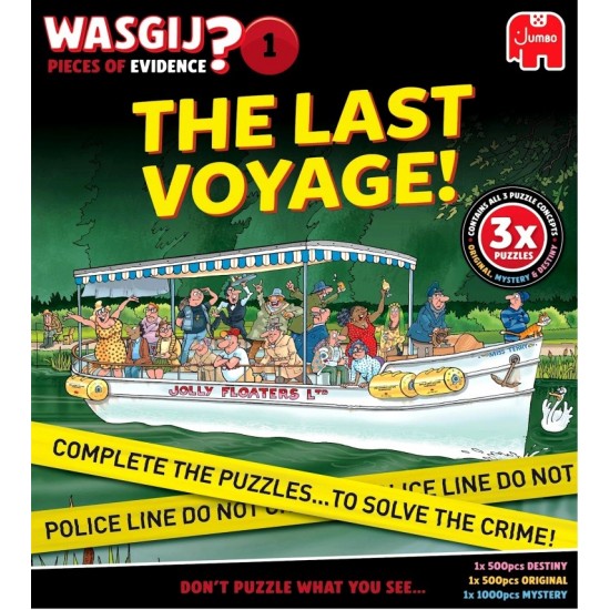 WASGIJ Pieces of Evidence 1 - The Last Voyage (2 x 500 piece + 1 x 1000 piece) RRP £27.99 (AVAILABLE FROM SEPTEMBER 2026)