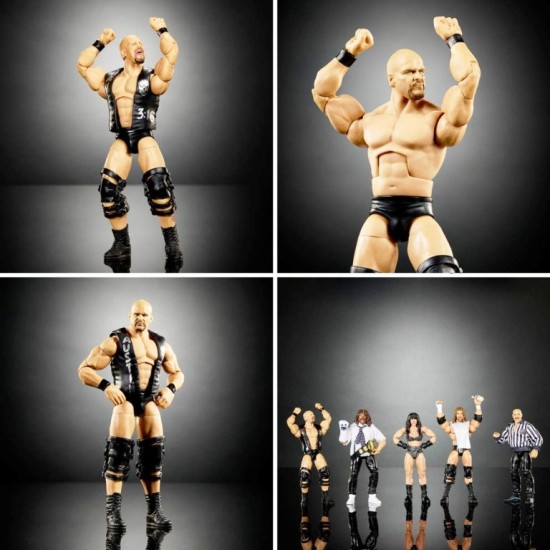 WWE Elite Collection Deluxe 6" "Stone Cold" Steve Austin Figure (5ct) RRP £27.99